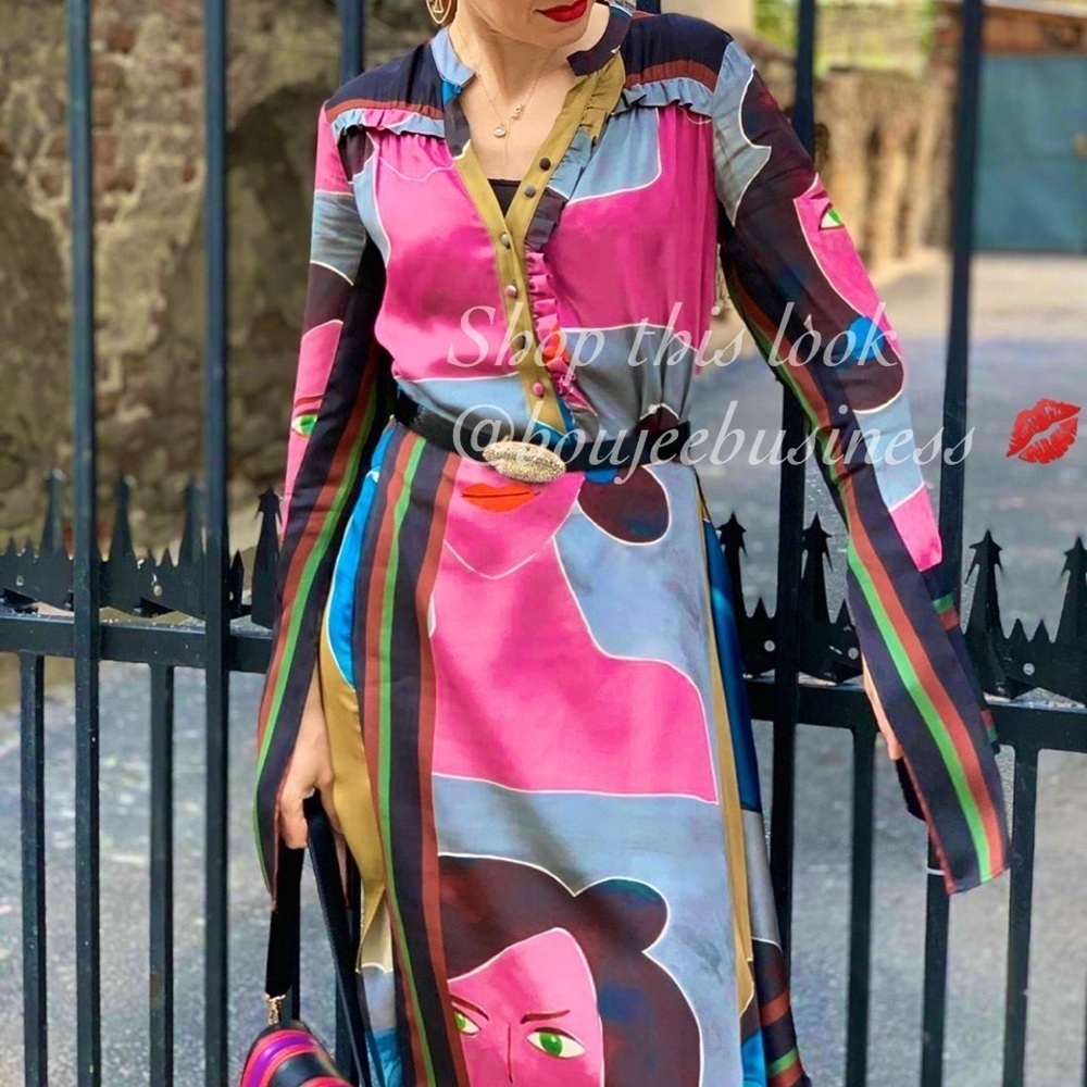 ZARA Face Print Dress - Picture 5 of 8